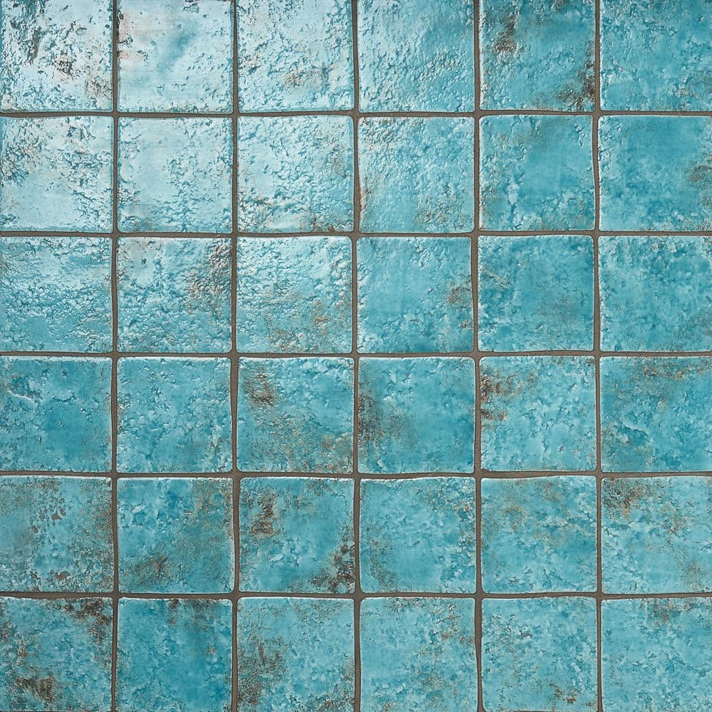 Elara Lagoon Blue 4.72 in. x 4.72 in. Glossy Textured Porcelain Floor and Wall Tile (4.48 Sq. Ft. / Case) price history on PriceWatchPro