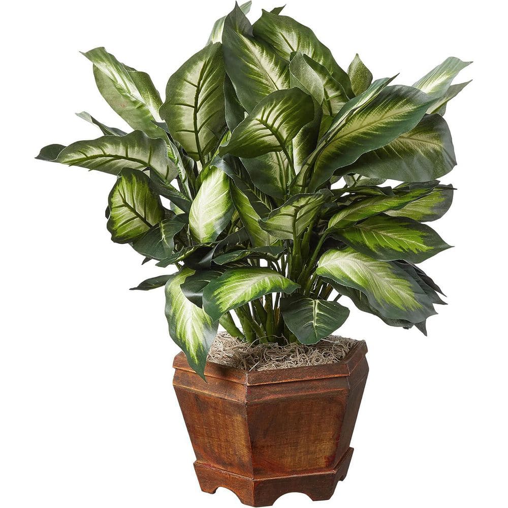 39 in. Multi-Colored Artificial Dieffenbachia in Brown Vase price history on PriceWatchPro