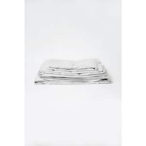 Omne 4-Piece Pewter Microplush and Bamboo California King Hypoallergenic Sheet Set