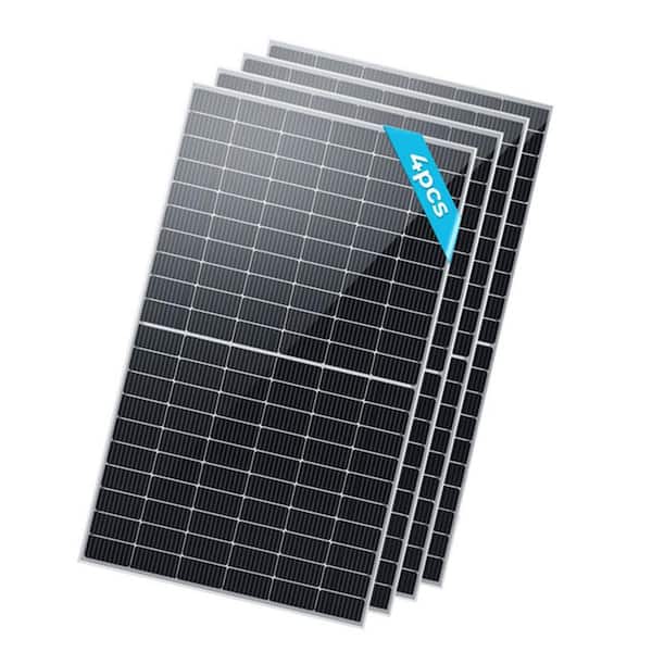 4PCS 450-Watt Bifacial Solar Panel for RV/Boat/Shed Rooftop Dual-Side Back-up Power 1800W PV Module Off-grid System