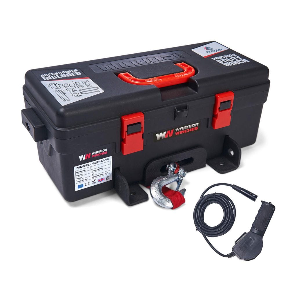 Trojan 4,000 lb. 12-Volt Electric Portable Utility Winch - Synthetic Rope price history on PriceWatchPro