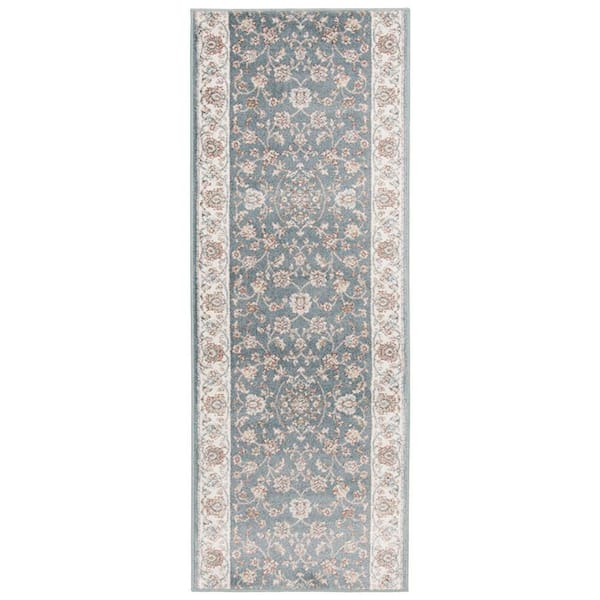 Kurdamir Rockland Harbor/Salt 33 in. W x 12 in. L Your Choice Length Stair Runner Coverage Area 2.75 sq. ft.