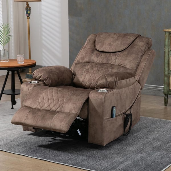 YOFE Oversized Brown Breathable Leather Electric Recliner Chair Elderly  Power Lift Chair with Massage and Heating, 400 lbs.  CamyGY-GI311372601-Recliner01 - The Home Depot