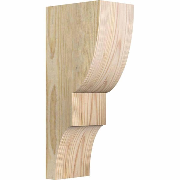 Ekena Millwork 4 in. x 6 in. x 14 in. Douglas Fir Ridgewood Rough Sawn Corbel
