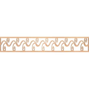 Tilden Fretwork 0.375 in. D x 46.625 in. W x 8 in. L Hickory Wood Panel Moulding