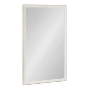 Johann 20.00 in. W x 30.00 in. H White Rectangle Traditional Framed Decorative Wall Mirror