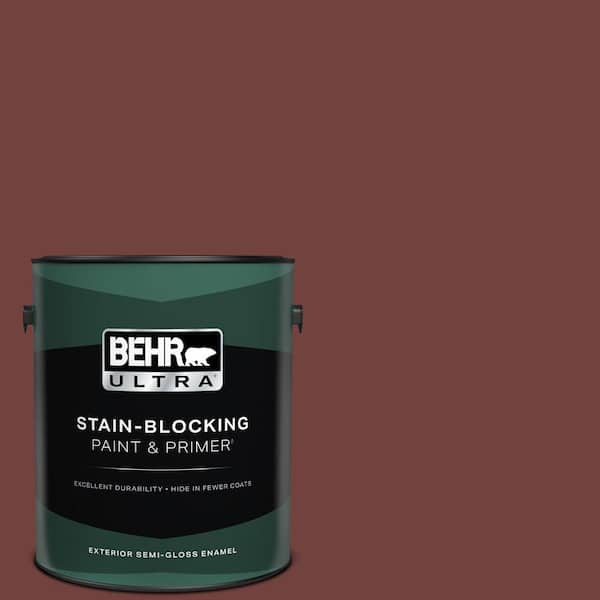 BEHR ULTRA 1 gal. #ECC-27-1 Red Pines Semi-Gloss Enamel Exterior Paint & Primer