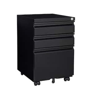 Merax Black 2-Drawers File Cabinet with Lock Fully Assembled Except ...