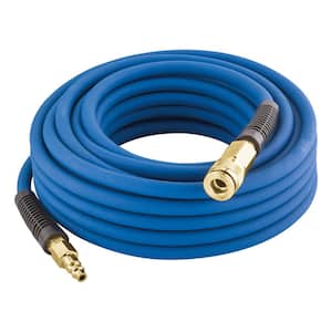 1/4 in. x 50 ft. PVC / Rubber Hybrid Air Hose with Brass 1/4 in. NPT Industrial Fitting and Universal Coupler