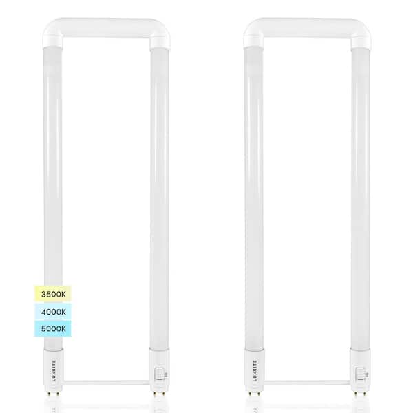 LUXRITE 32-Watt Equivalence LED Tube Light Bulb T8 T12 3 Color Option Replacement Direct/Ballast Bypass G13 Base (2-Pack) LR23519-2PK The Home Depot