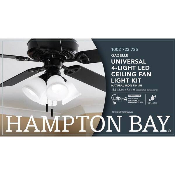 Hampton Bay Gazelle LED Ceiling Fan Light Kit MW 
