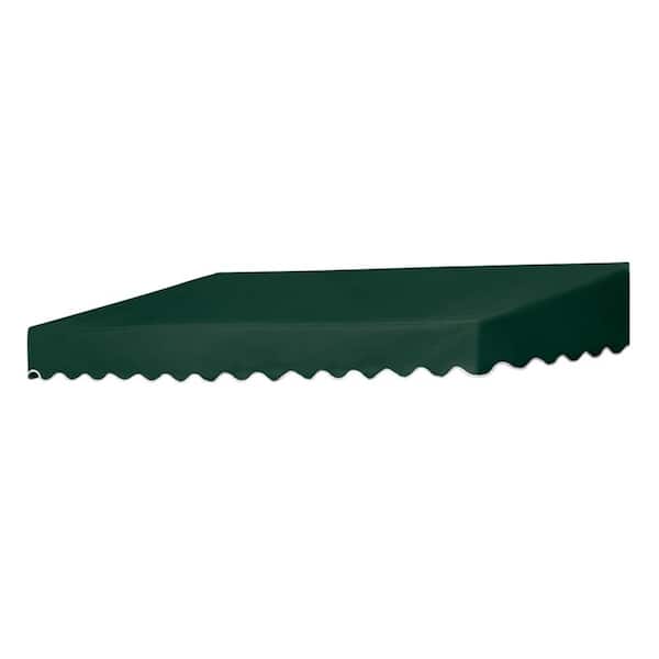 Door Canopy in a Box 8 ft. Traditional Non-Retractable Door Canopy (50 in. Projection) in Forest Green