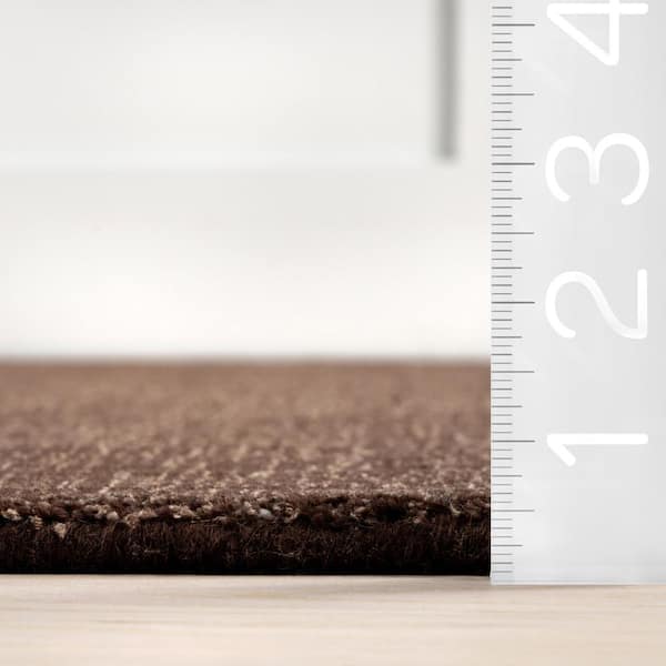 Arrel Speckled Wool-Blend Truffle Brown 10 ft. x 14 ft. Indoor/Outdoor Patio Rug