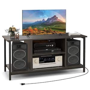 Grey TV Stand Fits TVs up to 50 in. with Power Outlet and USB and Type-C Port