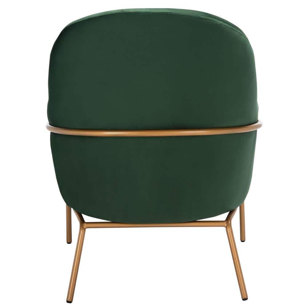 Gray Velvet and Metal Accent Chair, 36"