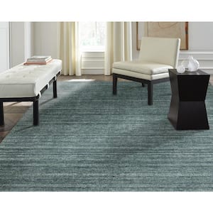 Cerulean Heather Blue 9 ft. x 12 ft. Area Rug