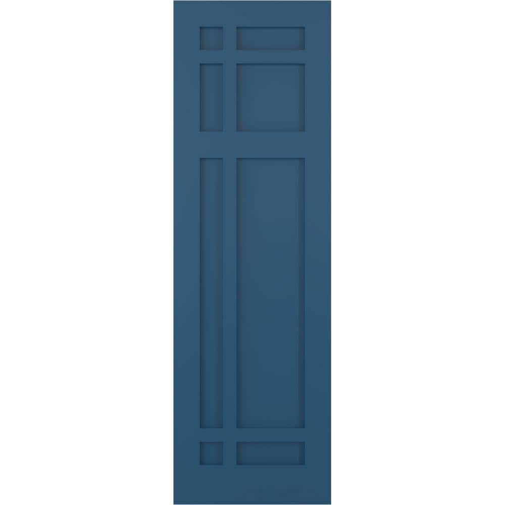 15 in. x 78 in. True Fit Flat Panel PVC San Juan Capistrano Mission Style Fixed Mount Shutters Pair in Sojourn Blue price history on PriceWatchPro