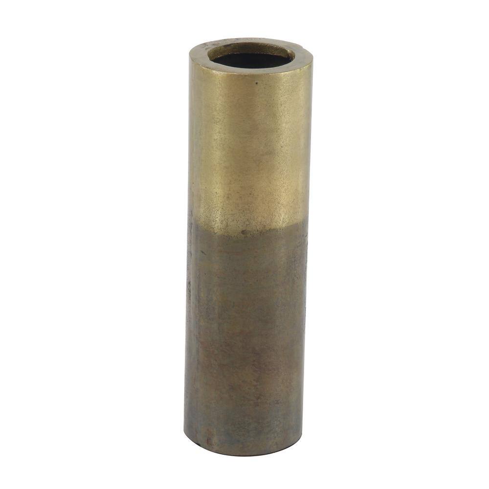 Modern Gold and Brown Aluminum Cylinder Vase
