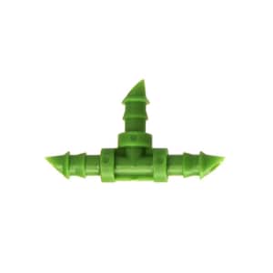 1/4 in. Green Barbed T-Fitting (100-Pack)