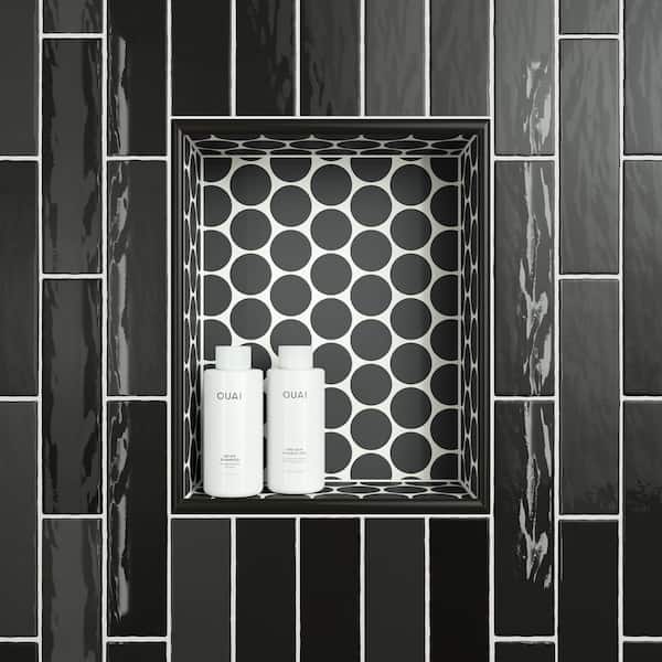 Marin 2.5 in. x 10 in. Glossy Black Sea (Black) Ceramic Subway Wall Tile (5.09 sq. ft. /Case)