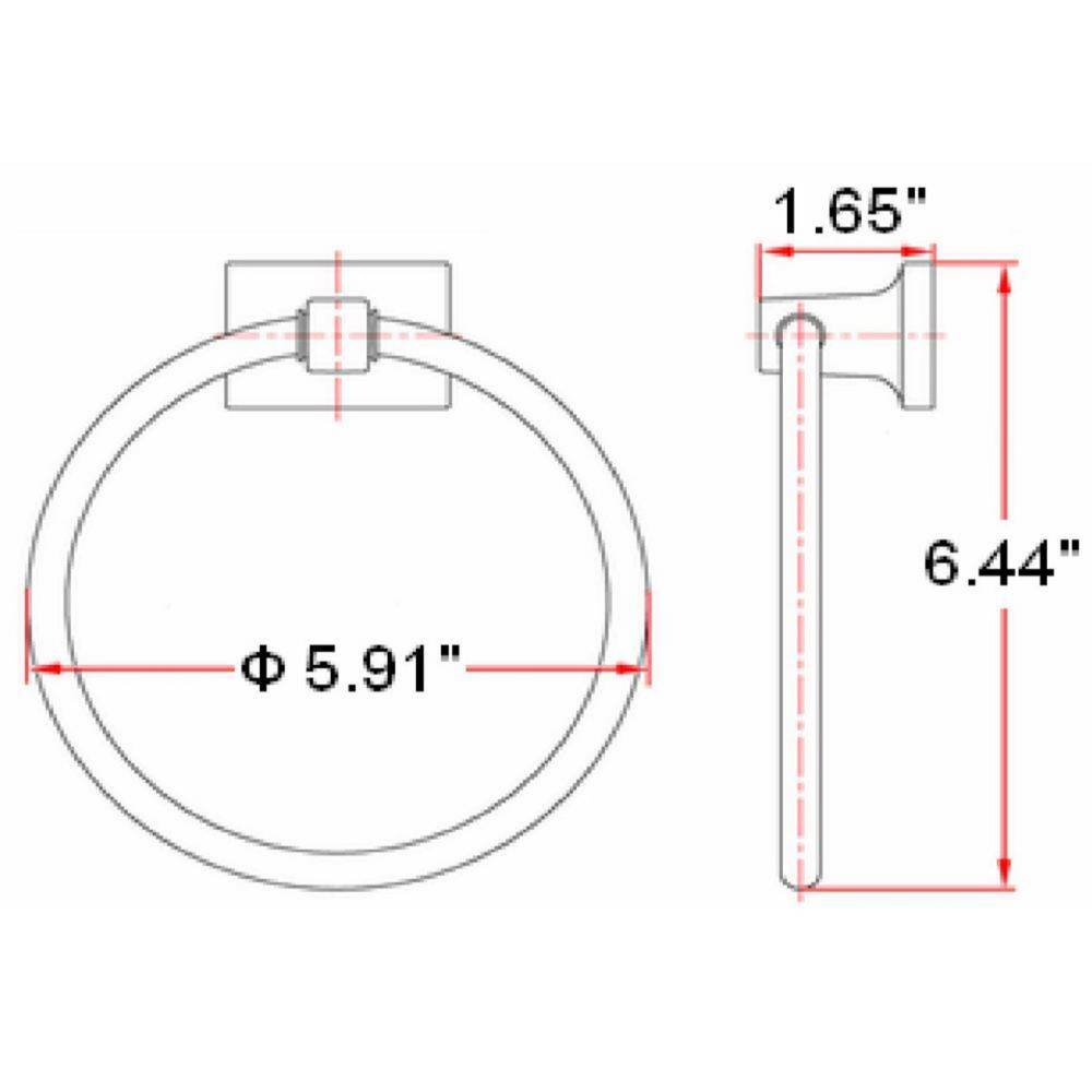Oil Rubbed Bronze Wall Mounted Towel Ring
