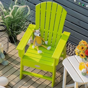 Green Reclining Wood Kids' Adirondack Chair for Ages 3-8 (1-Pack)