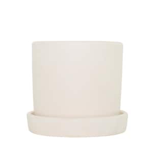 NPN 5 in. L x 5 in. W x 5 in. H 1 qt. Semi Matte Cream Indoor Ceramic Hyde (1-Pack)