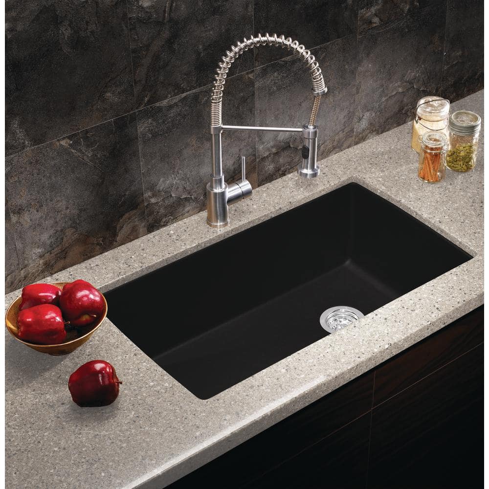 Anthracite Stone Drop-in Single Bowl Kitchen Sink
