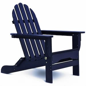 Icon Navy Plastic Folding Adirondack Chair