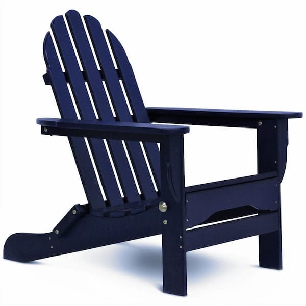 DUROGREEN Icon Navy Plastic Folding Adirondack Chair