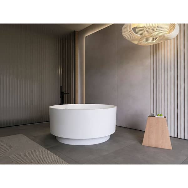 Xspracer Moray 49 in. x 49 in. Stone Resin Flatbottom Round