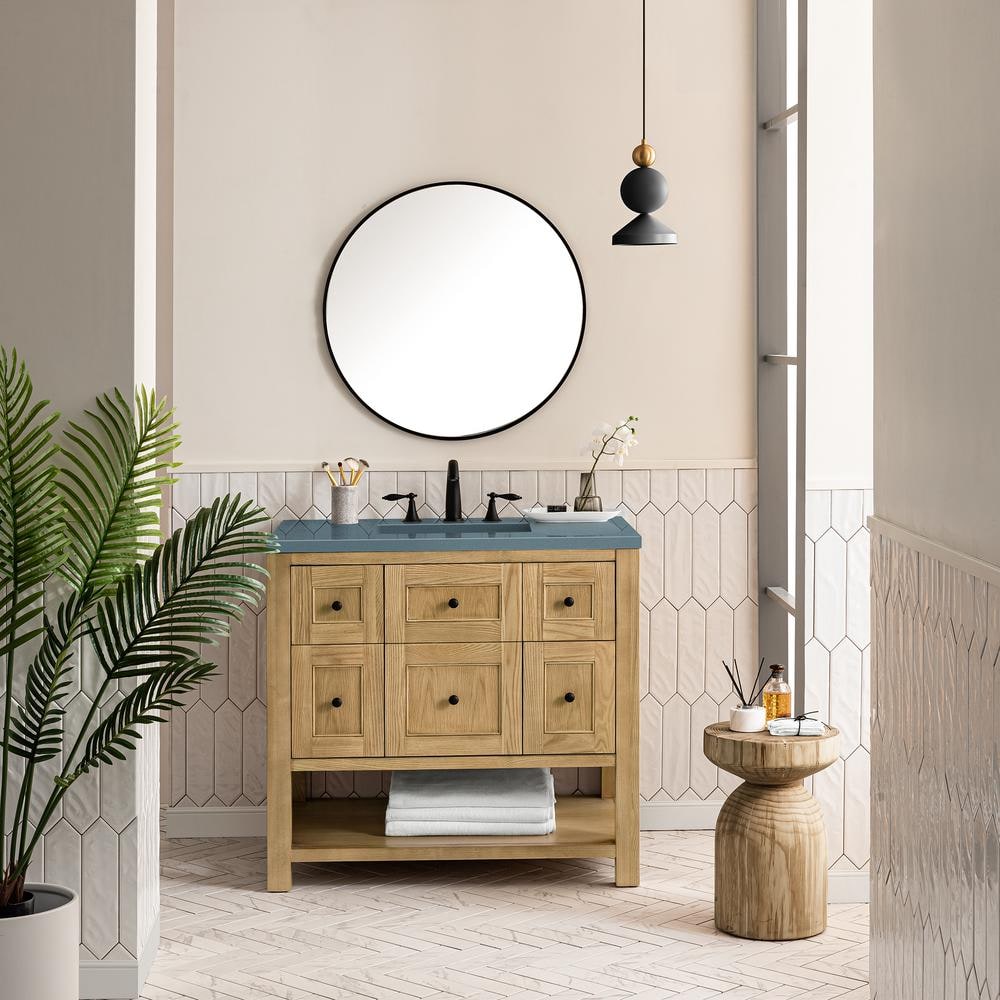 Breckenridge 36" Light Oak Single Vanity Base with Shelf