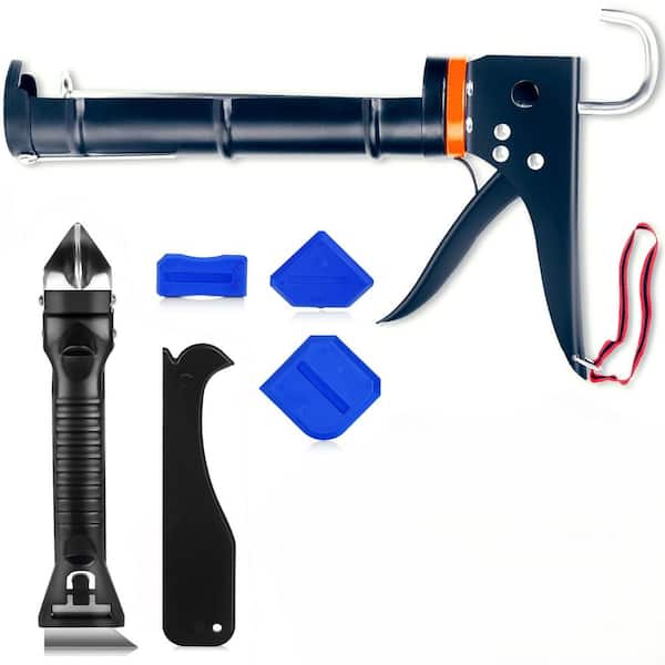 All-in-One Caulking Kit with Smooth Glide Gun, Multi-Tool Set in Gift Box
