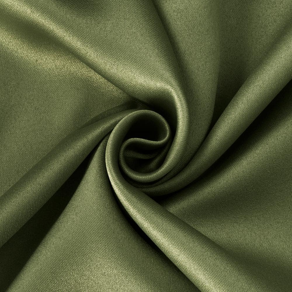Sage Green Blackout Rod Pocket Curtain Panel 52" x 95"
