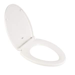 Traditional Slow-Close EverClean Elongated Closed Front Toilet Seat in White