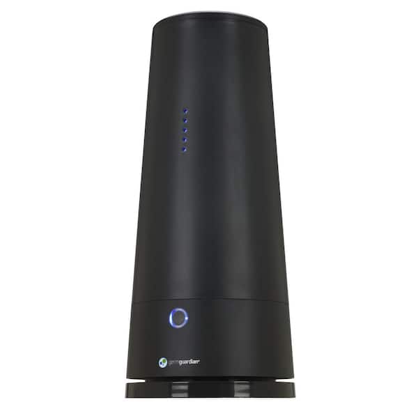 UV-C Tabletop Air Sanitizer and Deodorizer 15.5 in. Black for Home, Reduces Airborne Germs, Bacteria and Household Odors