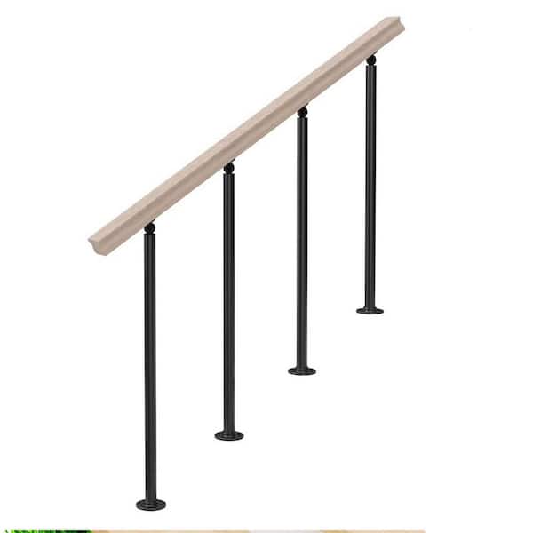 FORTRESS Fe26 39.5 in. H x 2 in. W Black Steel Railing Line Post ...