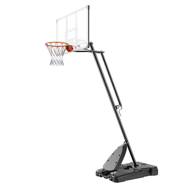 SKYSHALO Basketball Hoop 7.6 ft.to 10 ft. Adjustable Height Portable Backboard System 54 in. Basketball Hoop & Goal