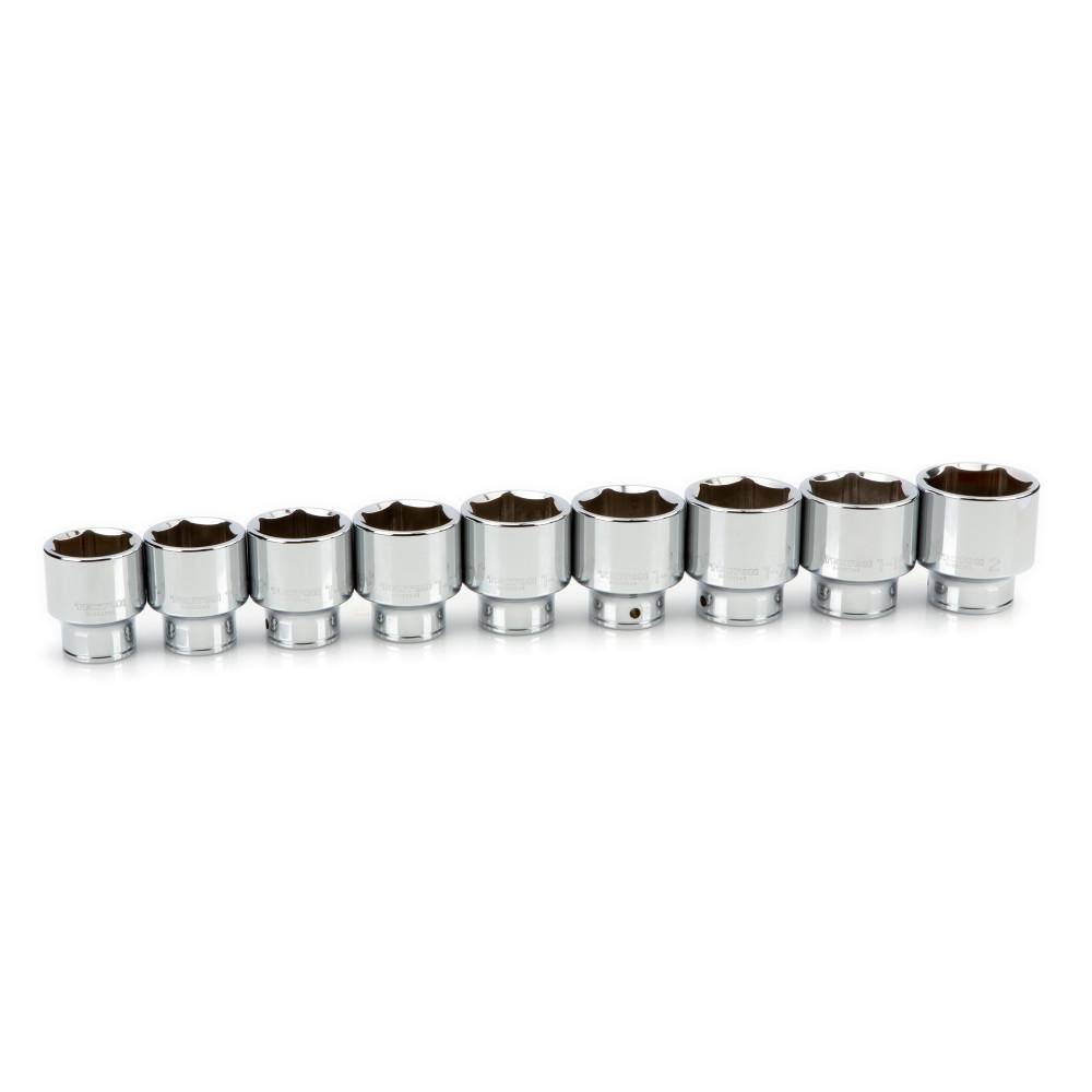 TEKTON 3/4 in. Drive 6-Point Socket Set, 1-1/2 in. - 2 in. (9-Piece