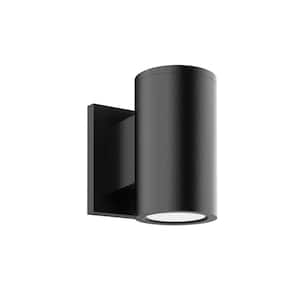 Griffith 6-in 1-Light 11-Watt Textured Black Integrated LED Exterior Wall Sconce