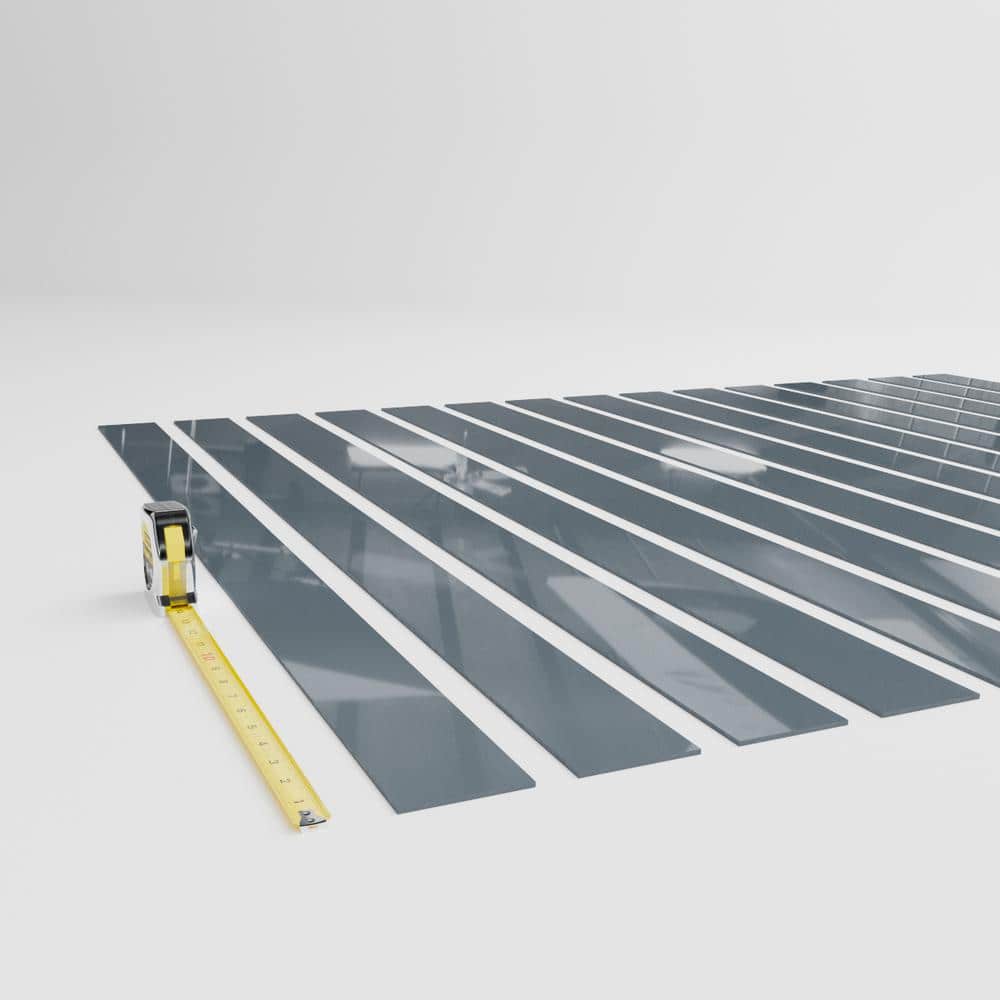 Dark Grey Acrylic Decorative Wall Panel Kit with Adjustable Slats