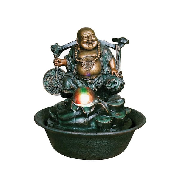 HI-LINE GIFT LTD. Lucky Buddha with Spinning Ball Fountain