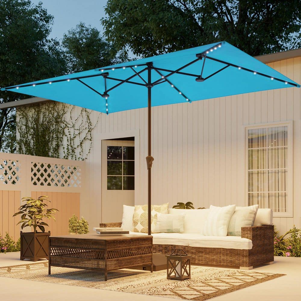 astonica patio umbrella solad ABCCANOPY Solar Led with 32 Lights 9FT(Turquoise) About this item Unique 3tier design Best Choice Products 10ft Solar