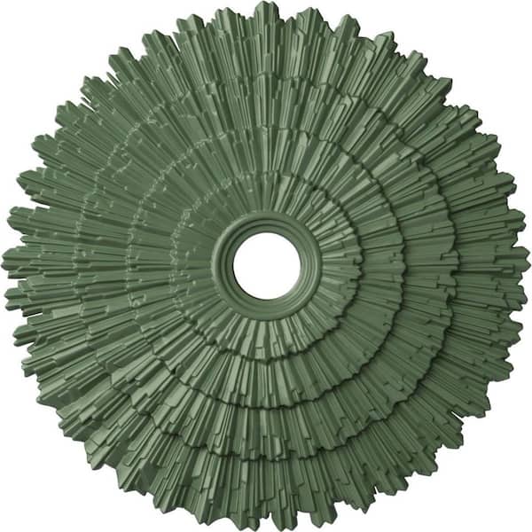 Ekena Millwork 1-7/8" x 24-3/4" x 24-3/4" Polyurethane Eryn Ceiling, Hand-Painted Athenian Green