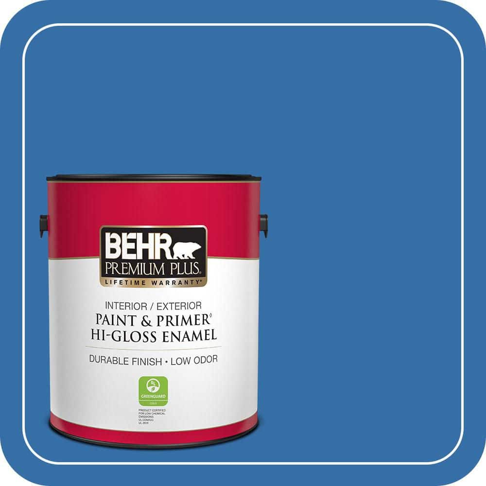 1 gal. #P520-6 Mega Blue Hi-Gloss Enamel Interior/Exterior Paint & Primer price history on PriceWatchPro