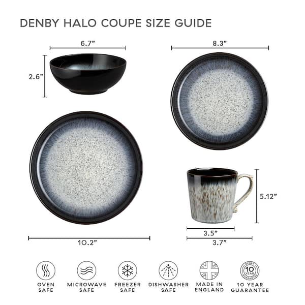 Denby Halo Coupe Multi-Colored Dinner Plate (Set of 4) HLO