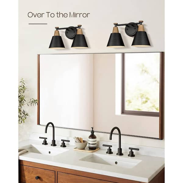 Matte black deals sconce bathroom