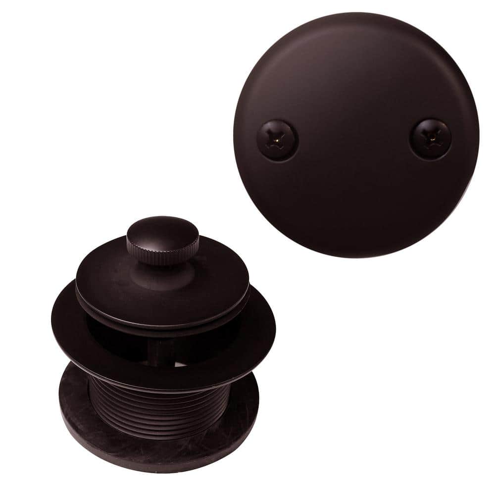 Westbrass 1-1/2 In. NPSM Coarse Thread Tip-Toe Bath Drain And Stopper In Antique Brass D3322 06