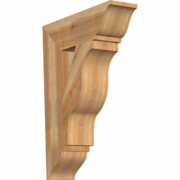 Ekena Millwork 6 in. x 30 in. x 22 in. Western Red Cedar Funston Traditional Rough Sawn Bracket