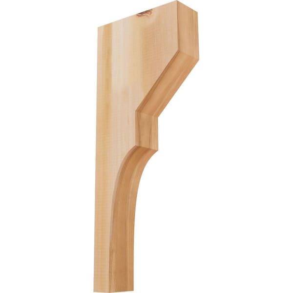 Ekena Millwork 3-1/2 in. x 10 in. x 26 in. Western Red Cedar Monterey Smooth Corbel